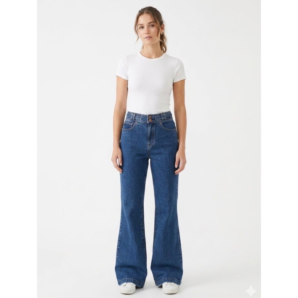 NWT Madewell The Perfect Vintage Flare Jeans W28 Dbl Button Waist Magic Pockets